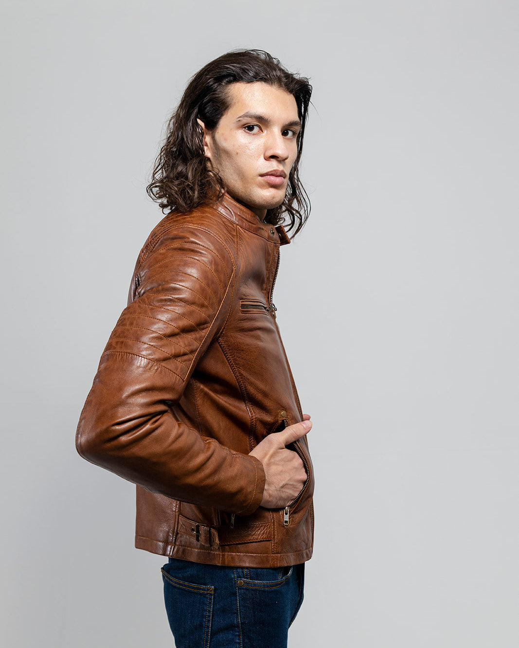 Zack Men's Fashion Leather Jacket Men's Leather Jacket FMCo NY