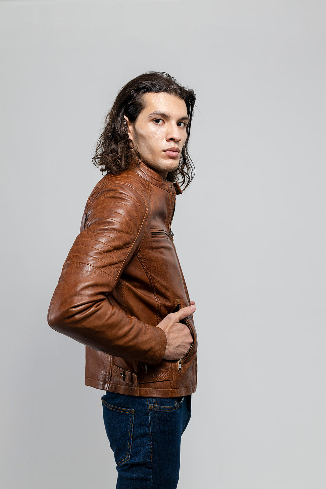 Zack Men's Fashion Leather Jacket Men's Leather Jacket FMCo NY