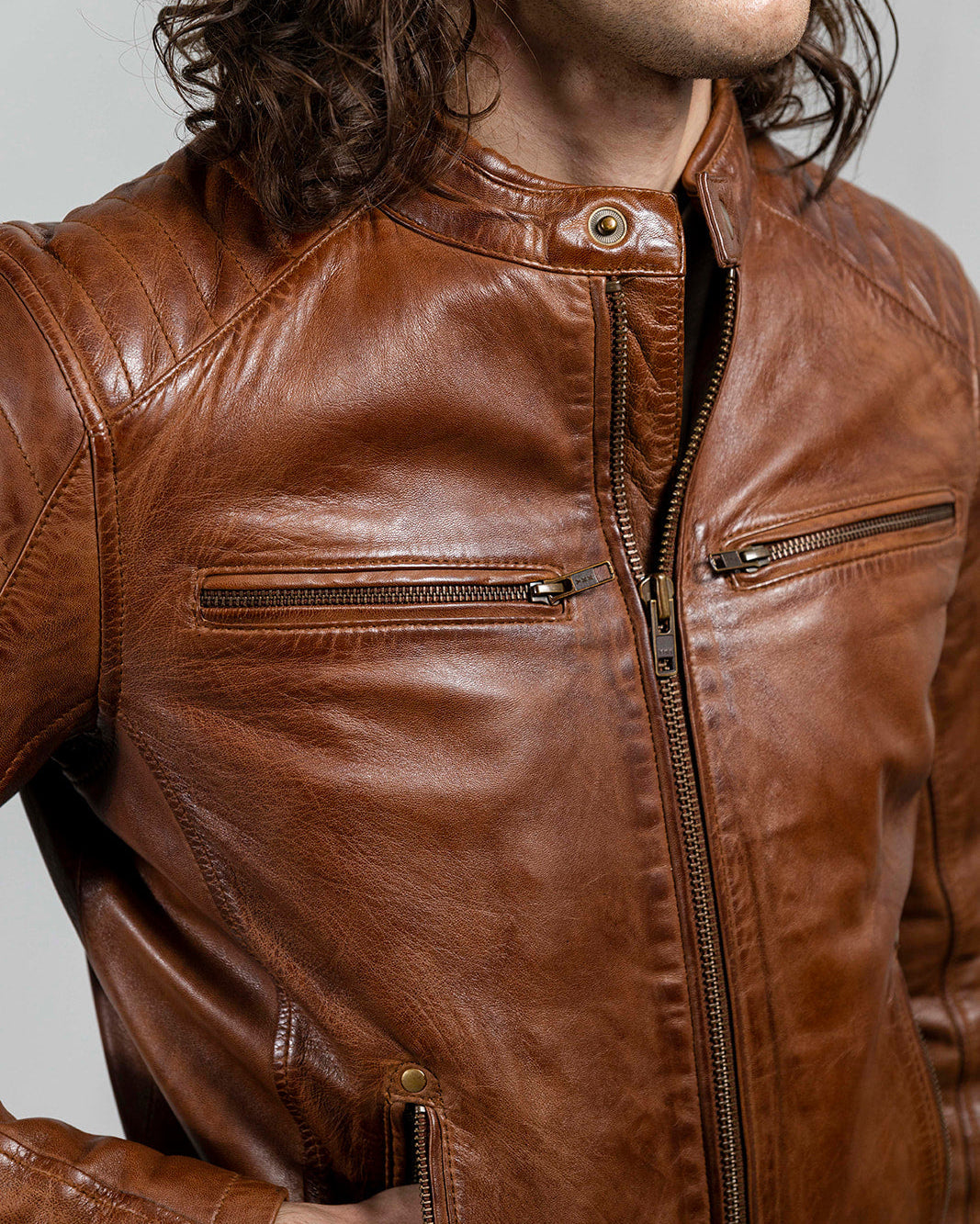 Zack Men's Fashion Leather Jacket Men's Leather Jacket FMCo NY