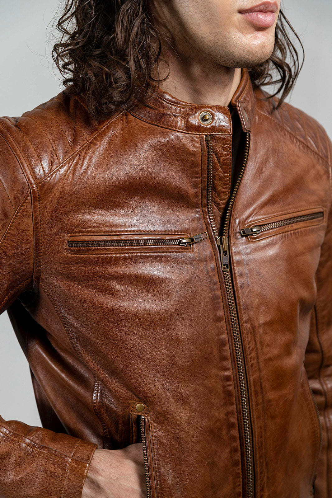 Zack Men's Fashion Leather Jacket Men's Leather Jacket FMCo NY