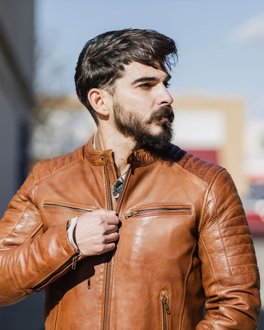 Zack Men's Fashion Leather Jacket Men's Leather Jacket FMCo NY