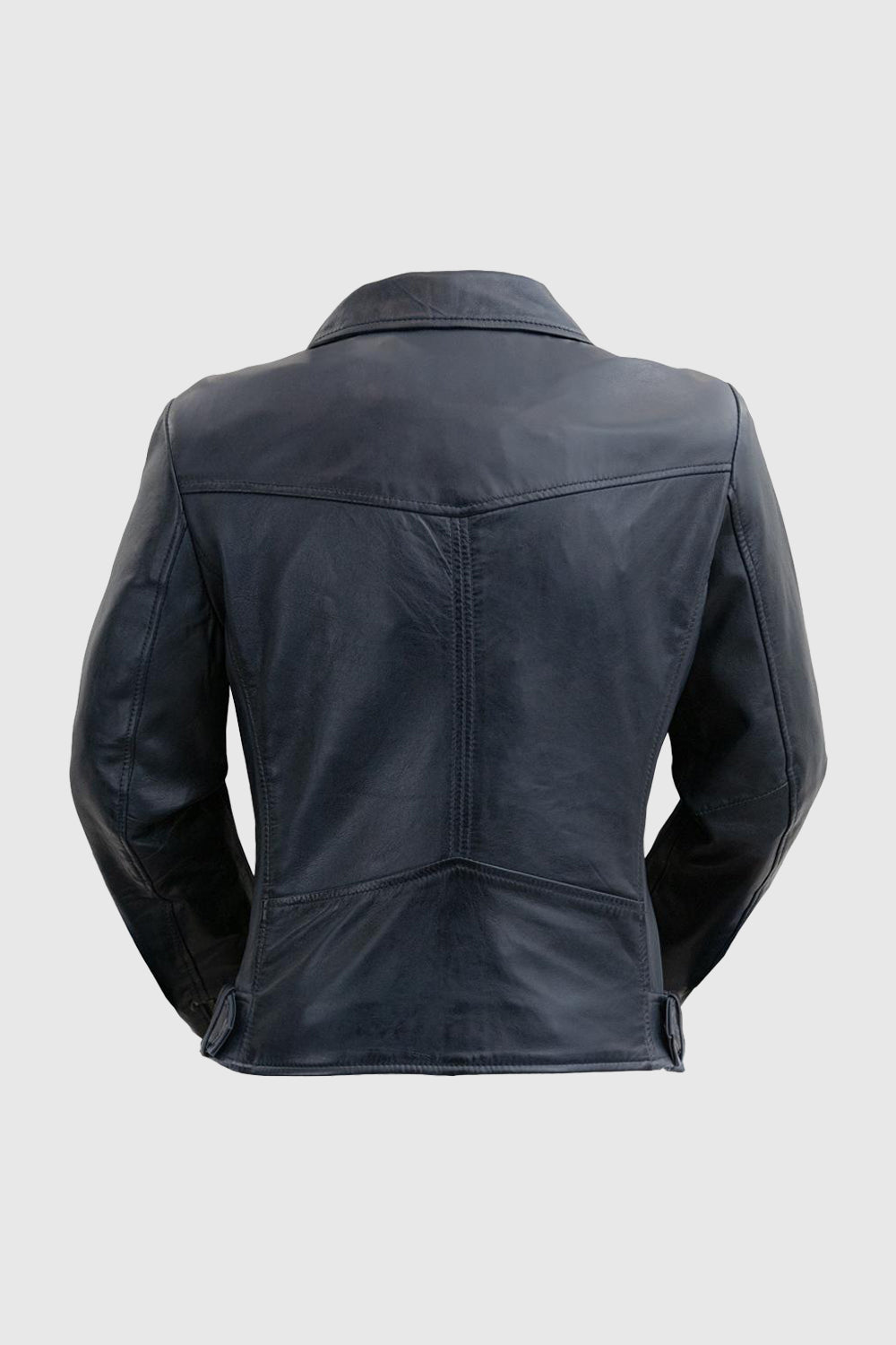 Chloe womens Fashion Leather Jacket Navy Blue Women's Leather Jacket Whet Blu NYC