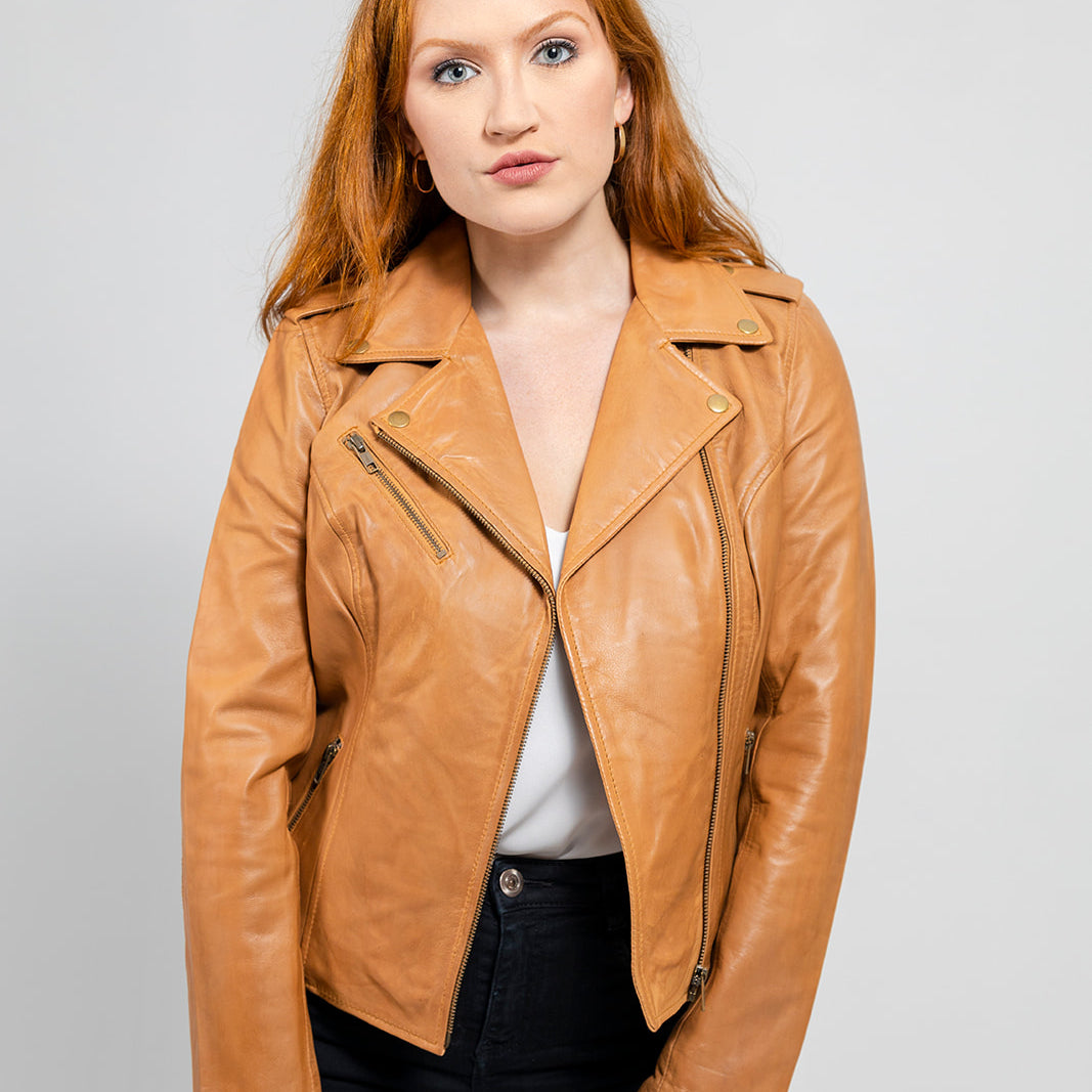 Harper Moto Leather Jacket Women's Leather Jacket