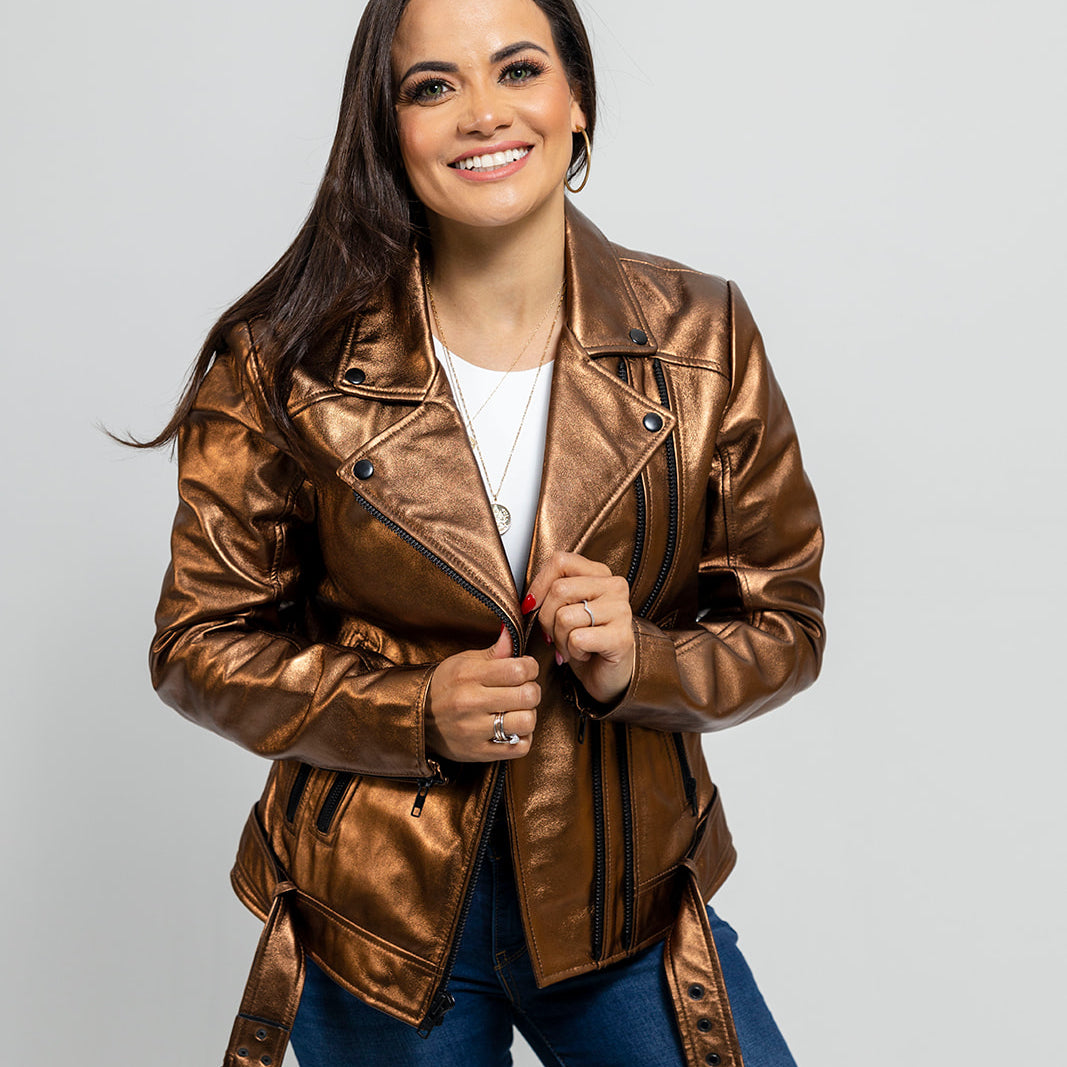 Hazel Women's Lambskin Leather Jacket Women's Leather Jacket