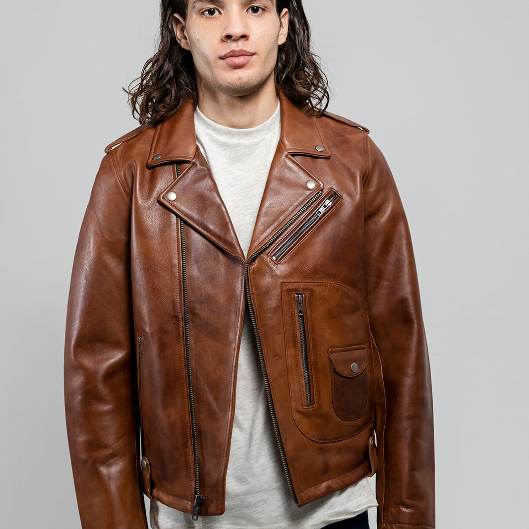 Sid Mens Leather Jacket Men's Motorcycle style Jacket