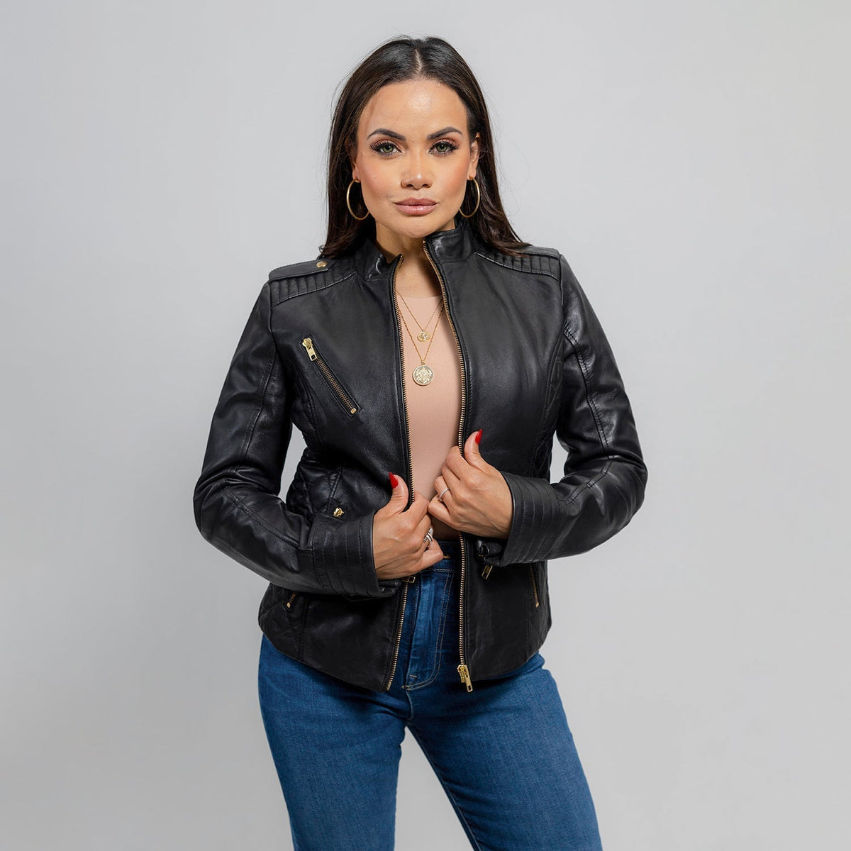 Python Print Off To Colour In Women's Leather Jackets for Sale | FMCo NY