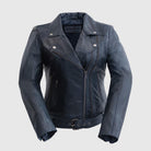 Chloe womens Fashion Leather Jacket Navy Blue Women's Leather Jacket Whet Blu NYC