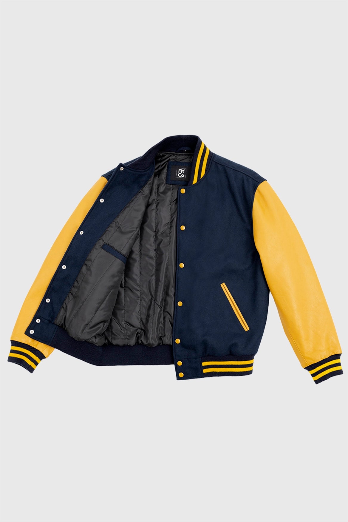 Varsity Wool Body With Leather Sleeves