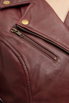 Harper Womens Moto Leather Jacket (Sangria) Women's Leather Jacket Whet Blu NYC