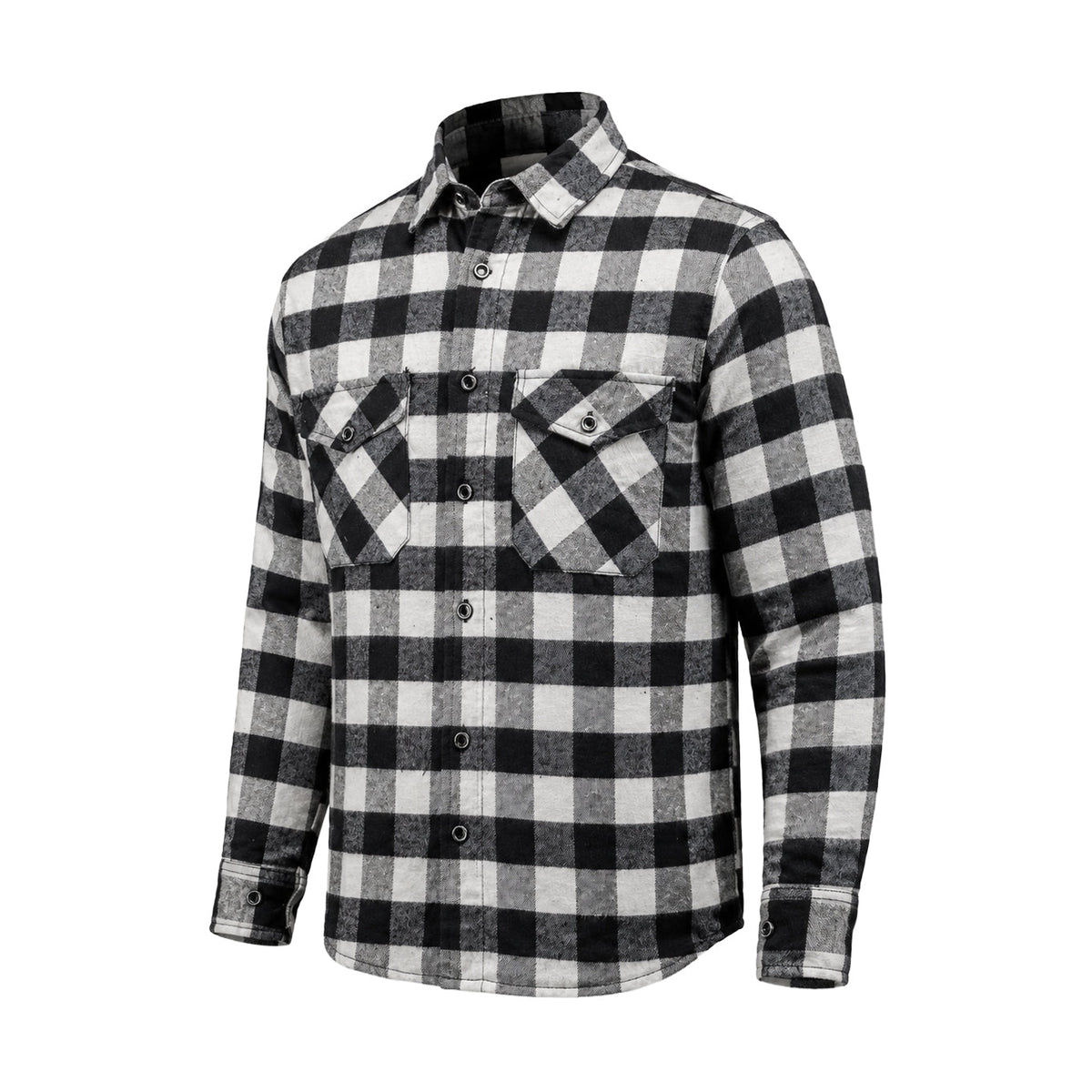 Vintage - Men’s Plaid Motorcycle flannel Shirt Men's Shirt Garments Black White S
