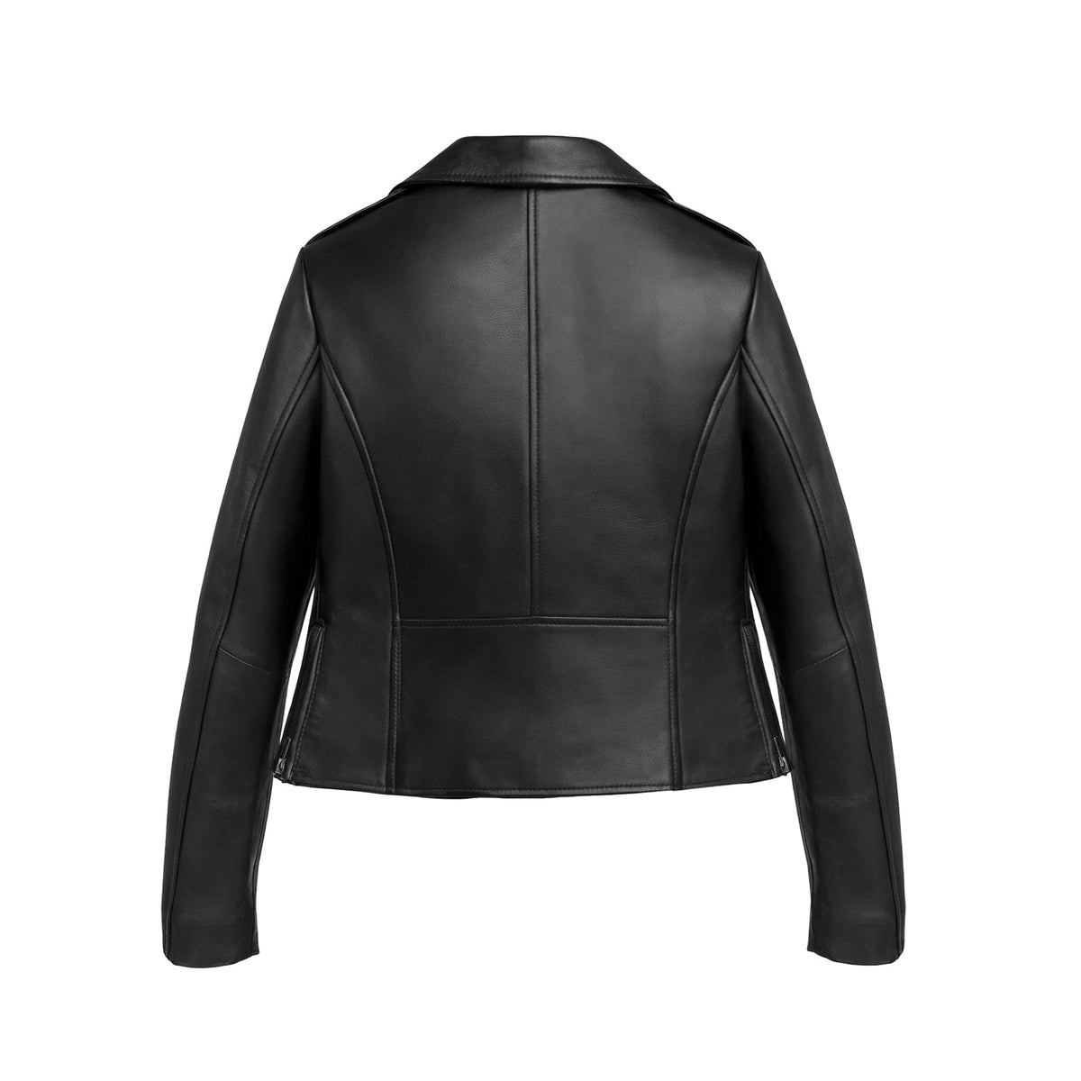 Bethany Women's Asymmetrical Zipper Leather Jacket Jim & Mary Lou