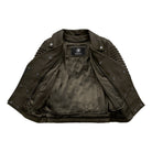 Queens Womens Fashion Leather Jacket Army Green Women's Fashion Moto Leather Jacket Whet Blu NYC