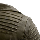 Queens Womens Fashion Leather Jacket Army Green Women's Fashion Moto Leather Jacket Whet Blu NYC