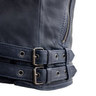 Queens Womens Fashion Leather Jacket Navy Blue Women's Fashion Moto Leather Jacket Whet Blu NYC