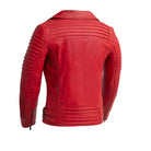 Queens Womens Fashion Leather Jacket Fire Red Women's Fashion Moto Leather Jacket Whet Blu NYC