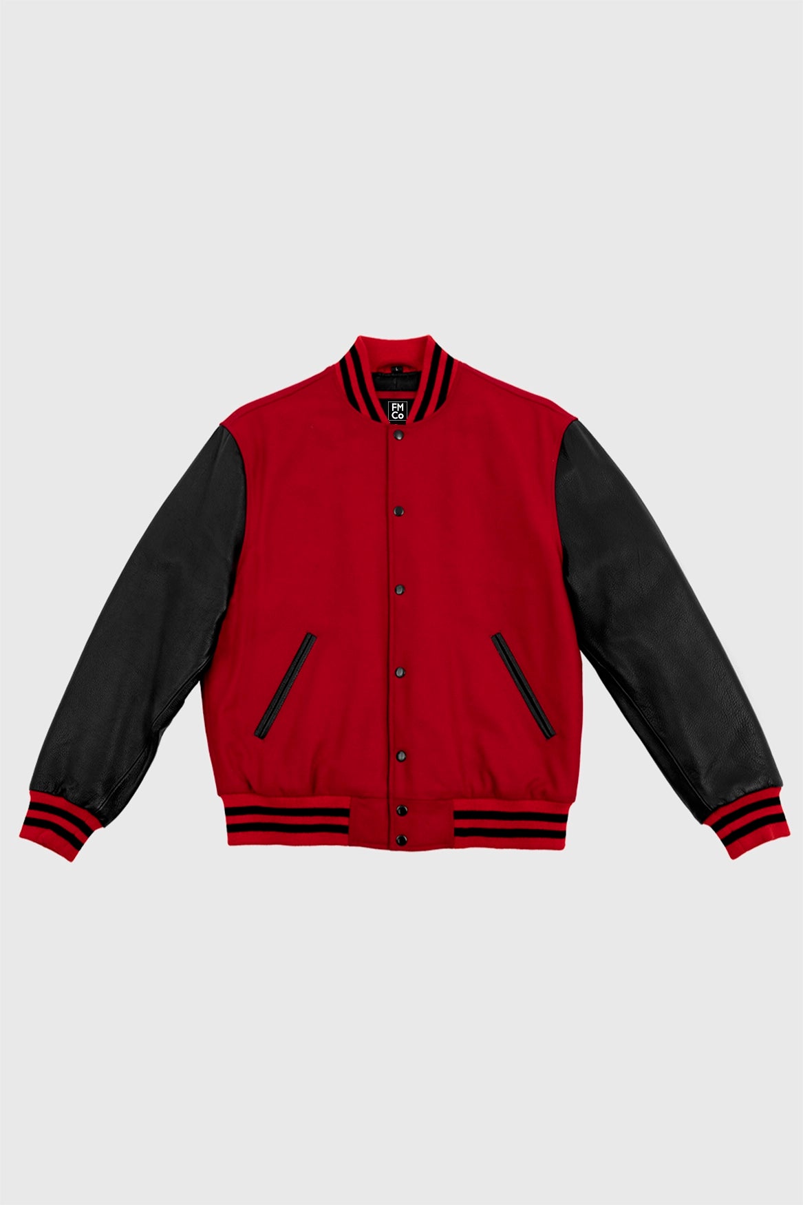 Varsity Wool Body With Leather Sleeves