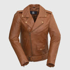 Rebel Womens Leather Jacket Whiskey