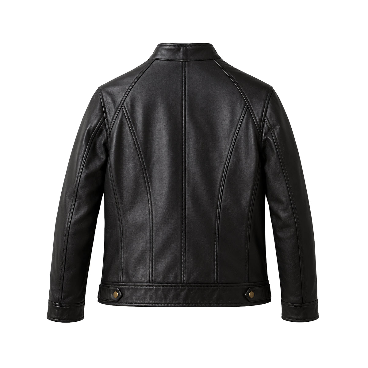 WBL1025SMM Stella Black Racer Style Leather Jacket Product Back FMCo NY