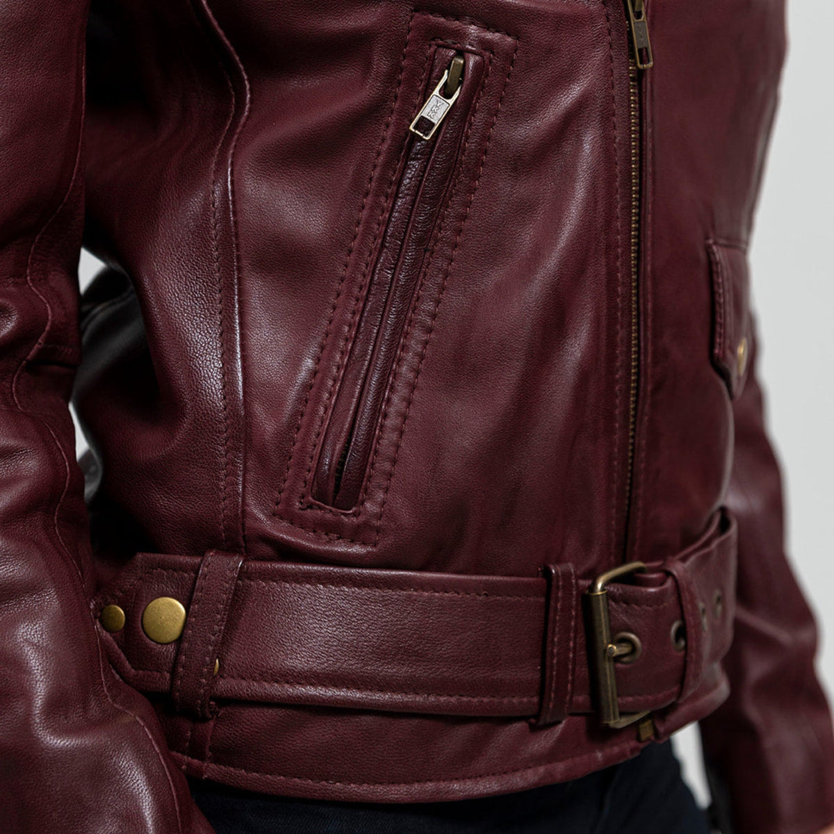 Rebel Womens Leather Jacket Oxblood Women's Leather Jacket