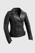 Queens Womens Fashion Leather Jacket Black Women's Fashion Moto Leather Jacket Whet Blu NYC