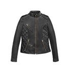 Alessandra Women's Leather Jacket FMCo NY Black XS