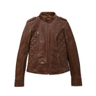 Alessandra Women's Leather Jacket FMCo NY Whiskey XS