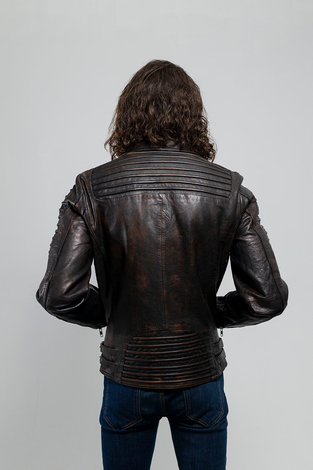 Brooklyn Mens Lambskin Leather Jacket Black Cognac Men's Motorcycle style Jacket Whet Blu NYC