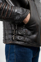 Brooklyn Mens Lambskin Leather Jacket Black Cognac Men's Motorcycle style Jacket Whet Blu NYC