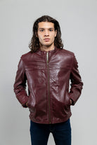 Grayson Mens Leather Jacket Oxblood Men's Leather Jacket Whet Blu NYC
