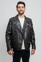 Nash Men's Vegan Faux Leather Jacket (Olive) Men's Vegan Faux Leather jacket Whet Blu NYC