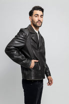 Nash Men's Vegan Faux Leather Jacket (Olive) Men's Vegan Faux Leather jacket Whet Blu NYC