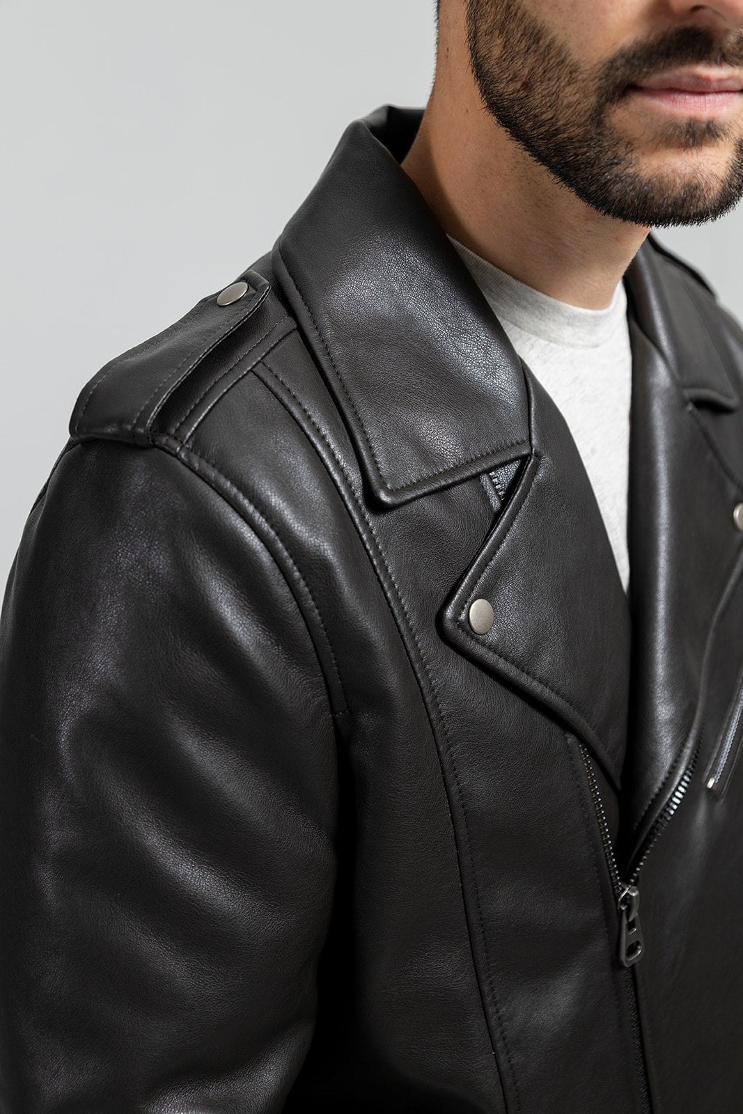 Nash Men's Vegan Faux Leather Jacket (Olive) Men's Vegan Faux Leather jacket Whet Blu NYC