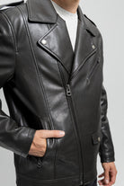Nash Men's Vegan Faux Leather Jacket (Olive) Men's Vegan Faux Leather jacket Whet Blu NYC