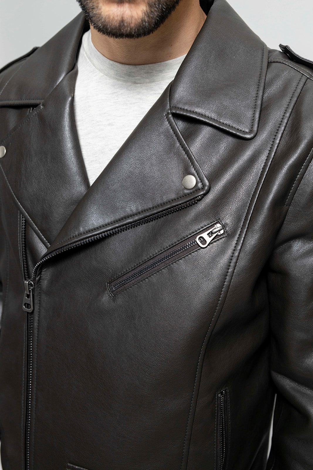 Nash Men's Vegan Faux Leather Jacket (Olive) Men's Vegan Faux Leather jacket Whet Blu NYC