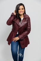 Traci Leather Trench Coat