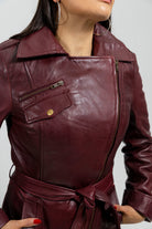 Traci Womens Leather Jacket Oxblood Women's Leather Jacket Whet Blu NYC