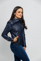Rexie Womens Fashion Leather Jacket Women's Leather Jacket Whet Blu NYC