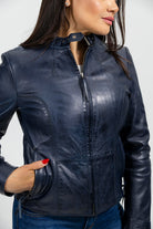 Rexie Womens Fashion Leather Jacket Women's Leather Jacket Whet Blu NYC