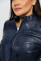 Rexie Womens Fashion Leather Jacket Women's Leather Jacket Whet Blu NYC
