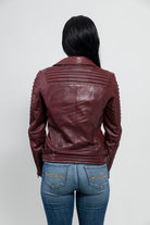 Queens Womens Leather Jacket Oxblood Women's Fashion Moto Leather Jacket Whet Blu NYC