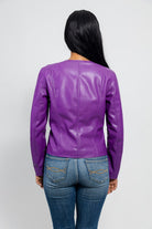 Violet Women's Vegan Faux Leather Jacket Women's Fashion Leather Jacket FMCo   