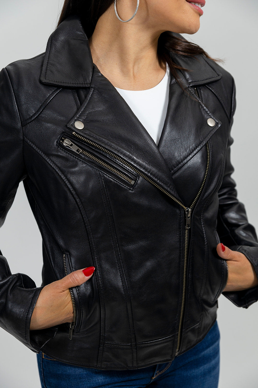 Betsy Womens Fashion Leather Jacket black Women's Leather Jacket Whet Blu NYC