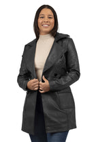 Emma Ladies Long Coat Women's Leather Jacket Whet Blu NYC