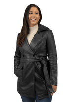 Emma Ladies Long Coat Women's Leather Jacket Whet Blu NYC