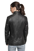 Francine Womens Fashion Leather Jacket Whet Blu NYC