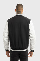 Jude Men's Varsity Jacket (White leather Sleeves) First Manufacturing Company