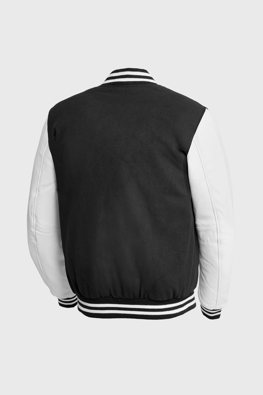 Jude Men's Varsity Jacket (White leather Sleeves) First Manufacturing Company