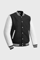 Jude Men's Varsity Jacket (White leather Sleeves) 5XL First Manufacturing Company