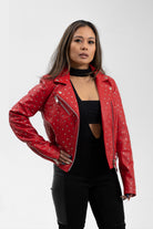 Claudia Womens Fashion Leather Jacket