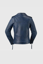 Rockstar - Womens Leather Jacket - Blue Women's Fashion Moto Leather Jacket Whet Blu NYC